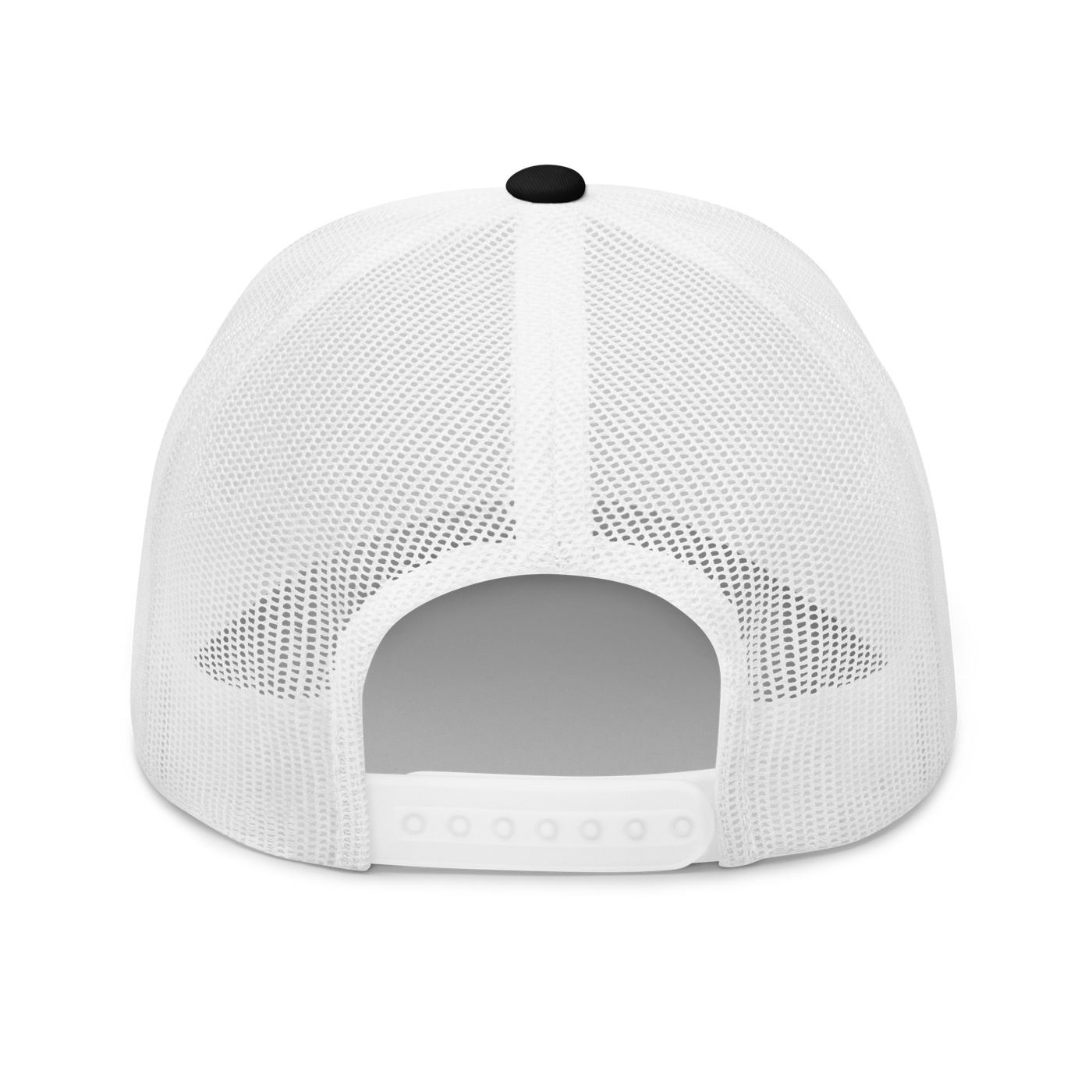 Einundzwanzig bitcoin trucker cap in Black/ White, back view.