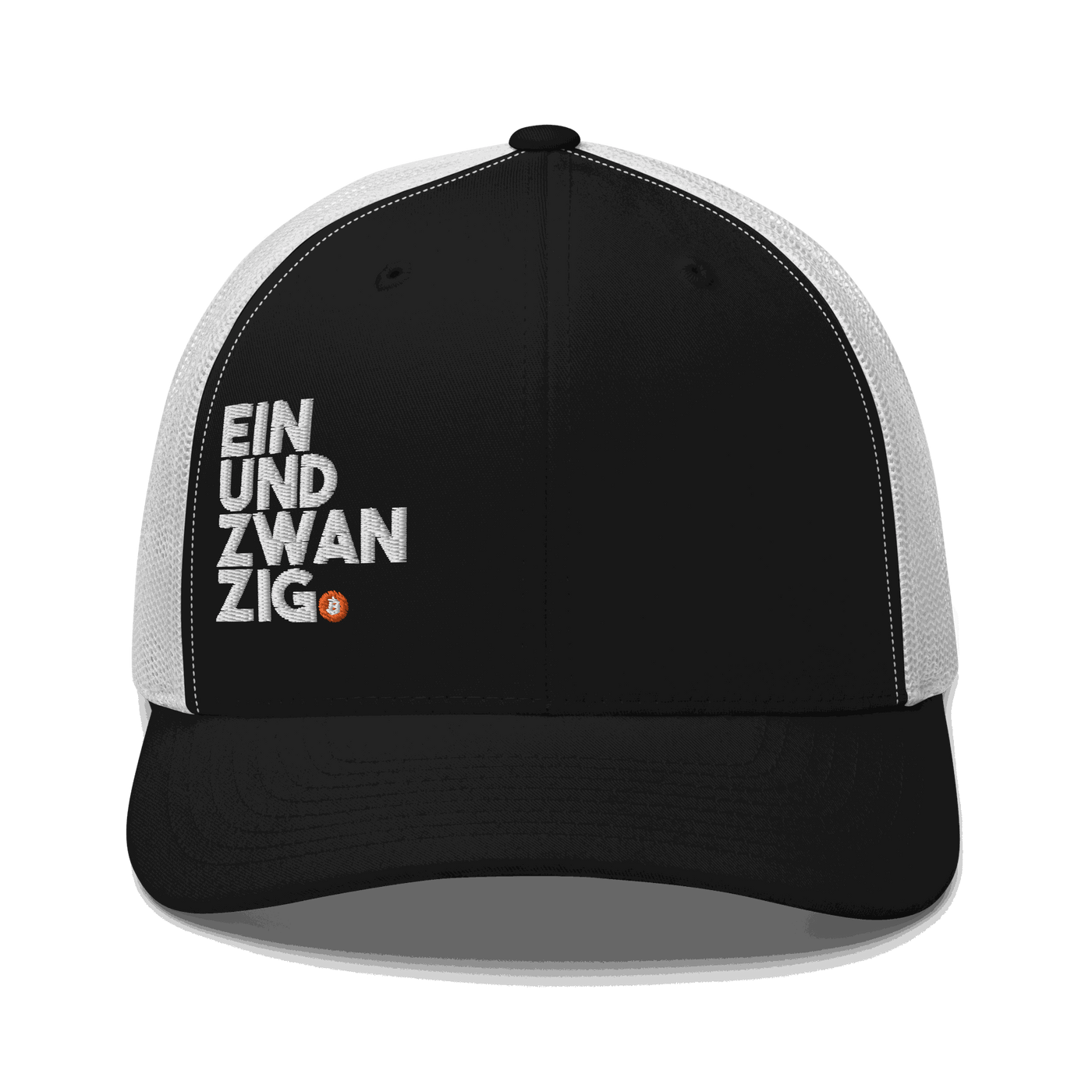 Einundzwanzig Bitcoin trucker cap with mesh back and embroidered logo