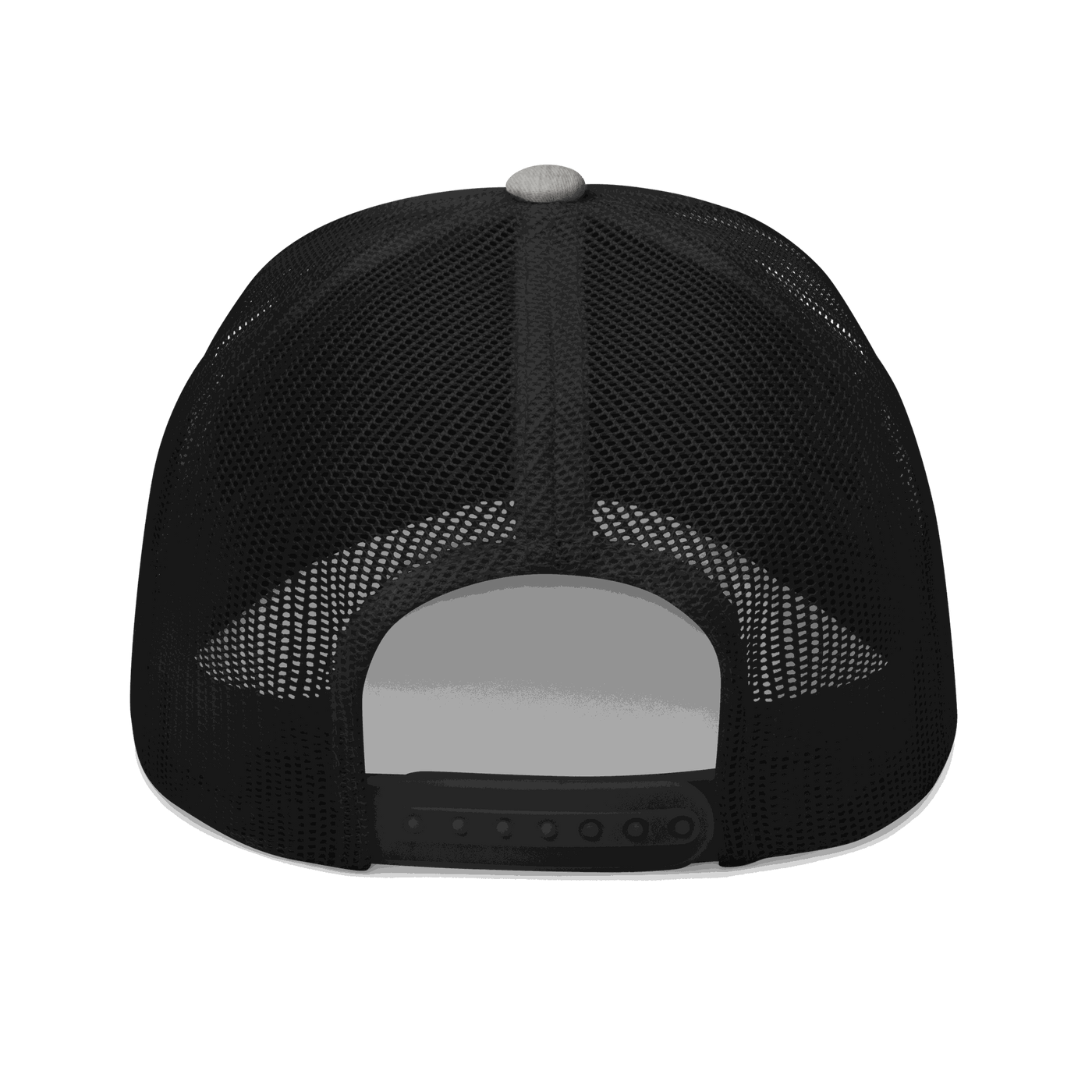 Black Einundzwanzig Bitcoin trucker cap with mesh back and embroidered logo
