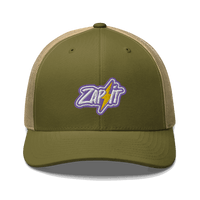 Black Nostr trucker cap with mesh back and embroidered logo