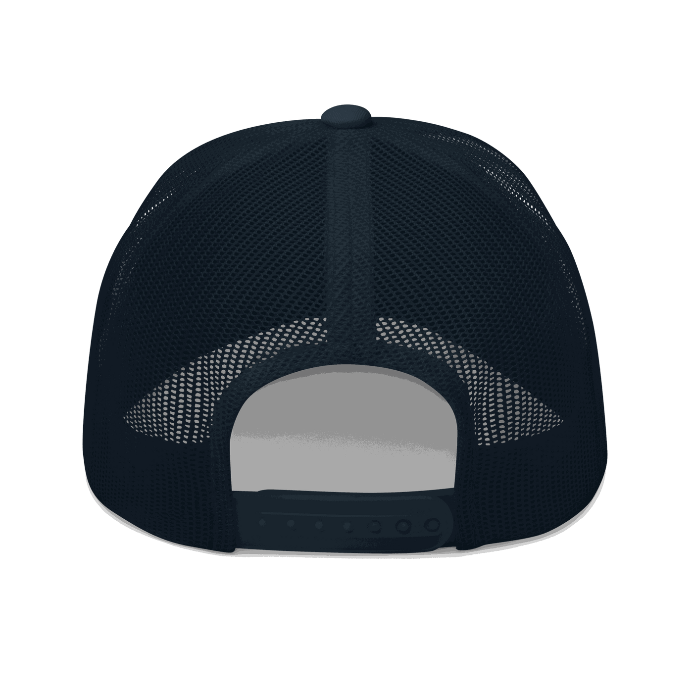 Black Einundzwanzig Bitcoin trucker cap with mesh back and embroidered logo