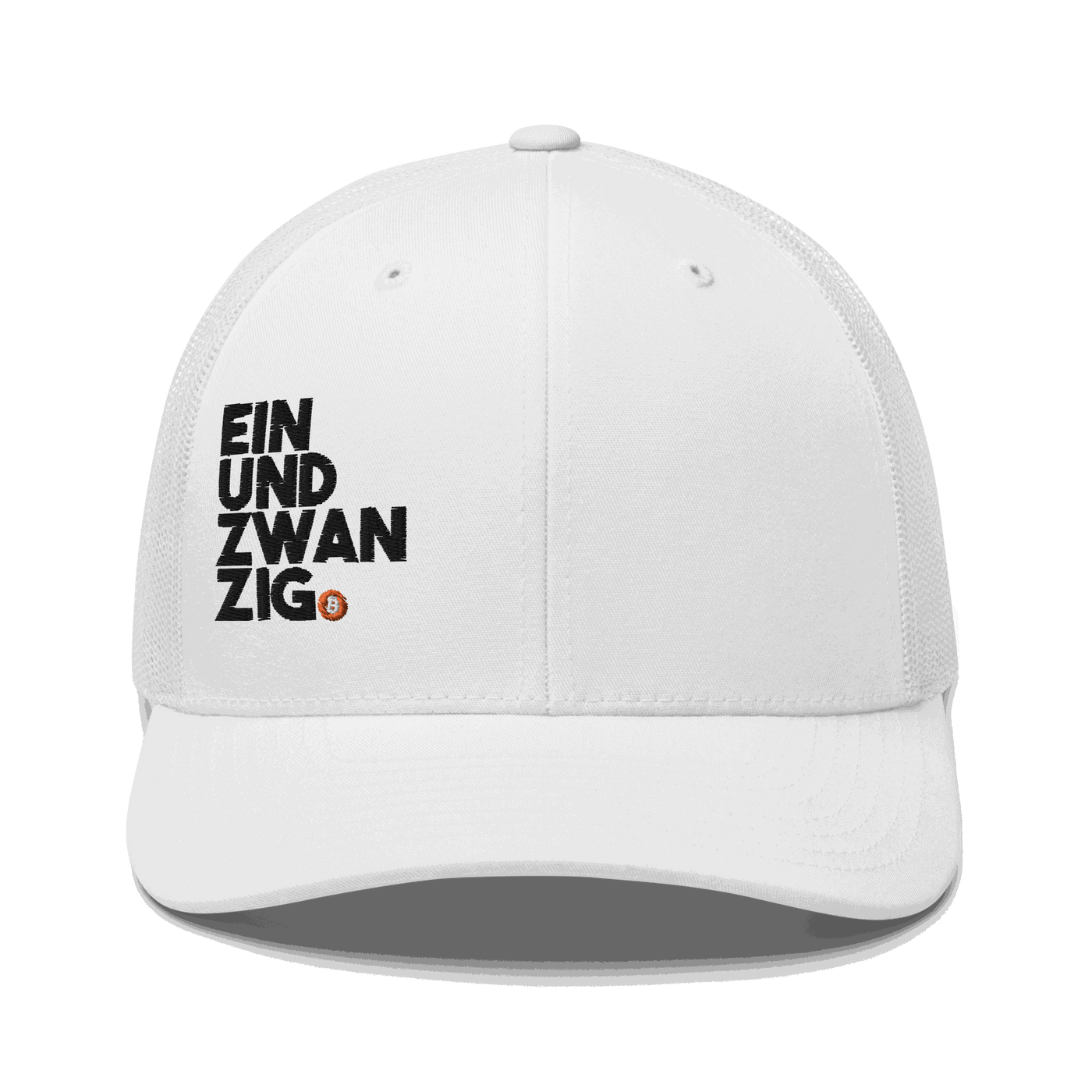 Einundzwanzig Bitcoin trucker cap with mesh back and embroidered logo