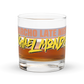 Front view of an aln whisky glass