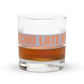 Front view of an aln whisky glass