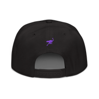 Zap It nostr snapback hat in Black, back view.