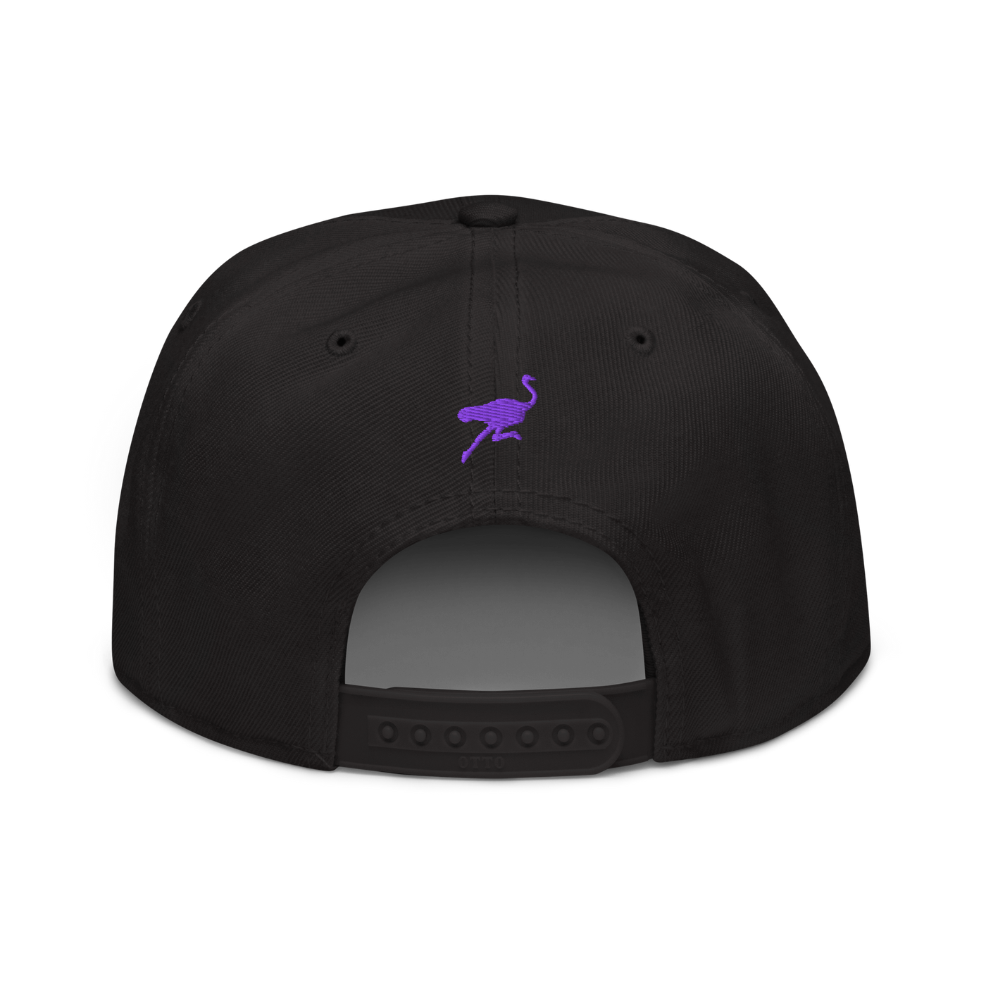 Nostr nostr snapback hat in Black, back view.