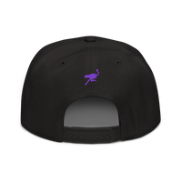 Nostr nostr snapback hat in Black, back view.