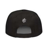 UTXO bitcoin snapback hat in Black, back view.