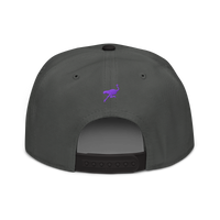Zap It nostr snapback hat in Black / Charcoal gray / Charcoal gray, back view.