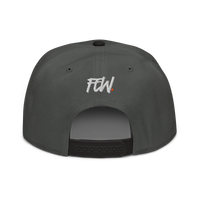 Few. bitcoin snapback hat in Black / Charcoal gray / Charcoal gray, back view.