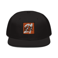 Black 21 Rebel Bitcoin snapback hat with flat visor and grey under visor