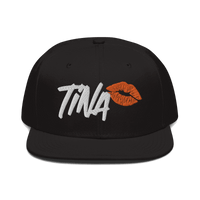 Black structured Bitcoin snapback hat with flat grey under visor and adjustable snap closure