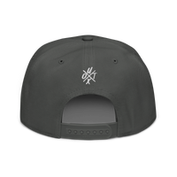 UTXO bitcoin snapback hat in Charcoal gray, back view.