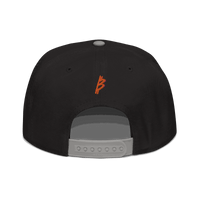 Black and yellow 21 Rebel Bitcoin snapback hat with flat visor and grey under visor