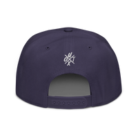 UTXO bitcoin snapback hat in Navy, back view.