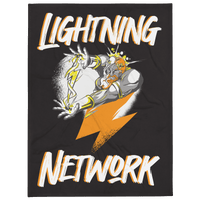 Zeus Supporter Bitcoin throw blanket with soft silk touch and printed design