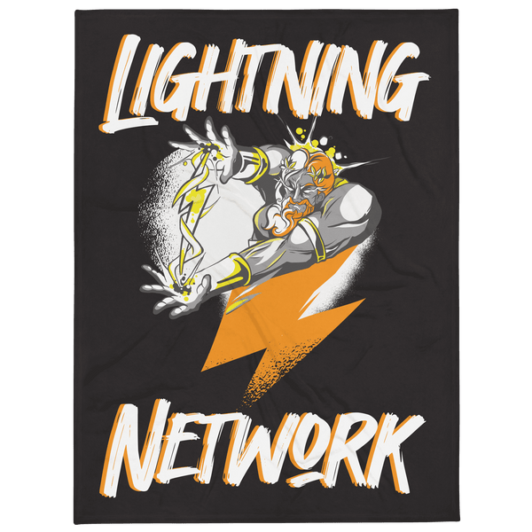 Zeus Supporter Bitcoin throw blanket with soft silk touch and printed design