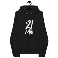 Eco-friendly 21 Million Hoodie with Bitcoin design and sustainability certifications