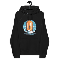 Orange Pill Eco Raglan Bitcoin Hoodie with eco-friendly certifications