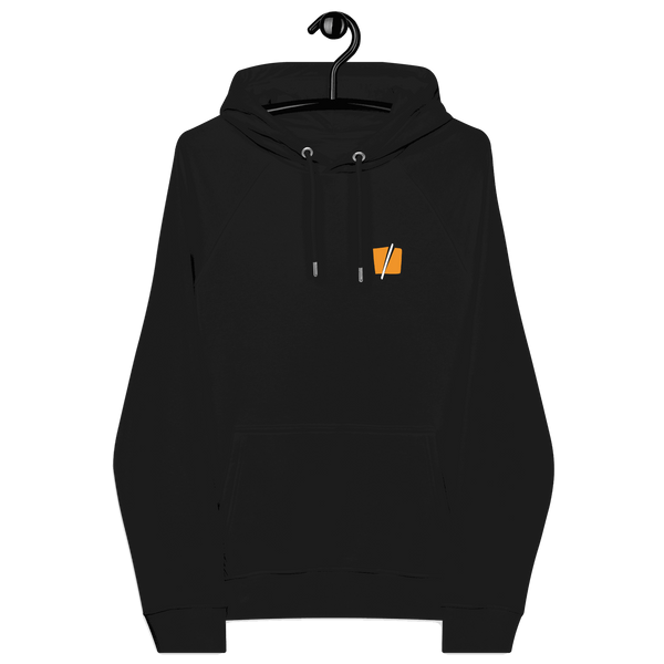 Eco Raglan Bitcoin Hoodie with Bitcoin Halving and sustainability certification logos