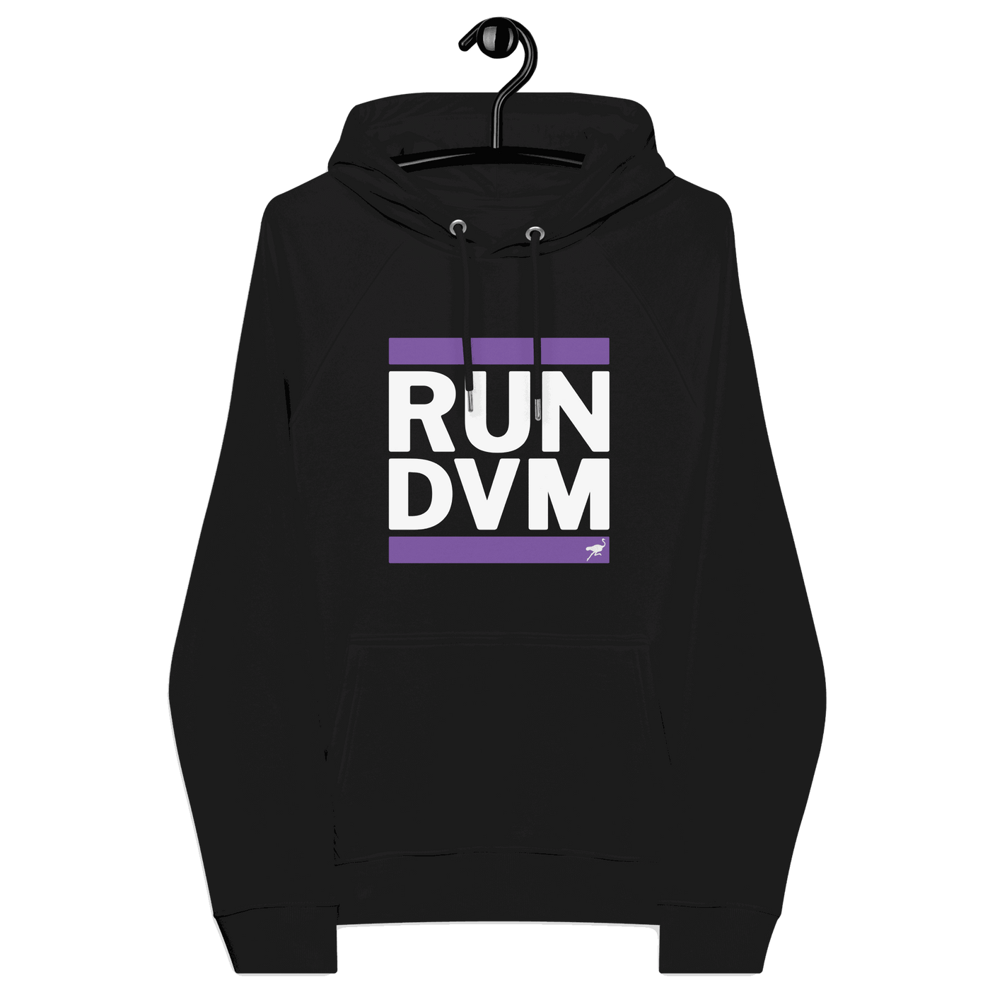 Run DVM Nostr Hoodie with OEKO-TEX, PETA, GOTS, OCS, and GRS eco certifications logos
