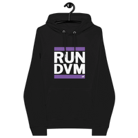 Run DVM Nostr Hoodie with OEKO-TEX, PETA, GOTS, OCS, and GRS eco certifications logos
