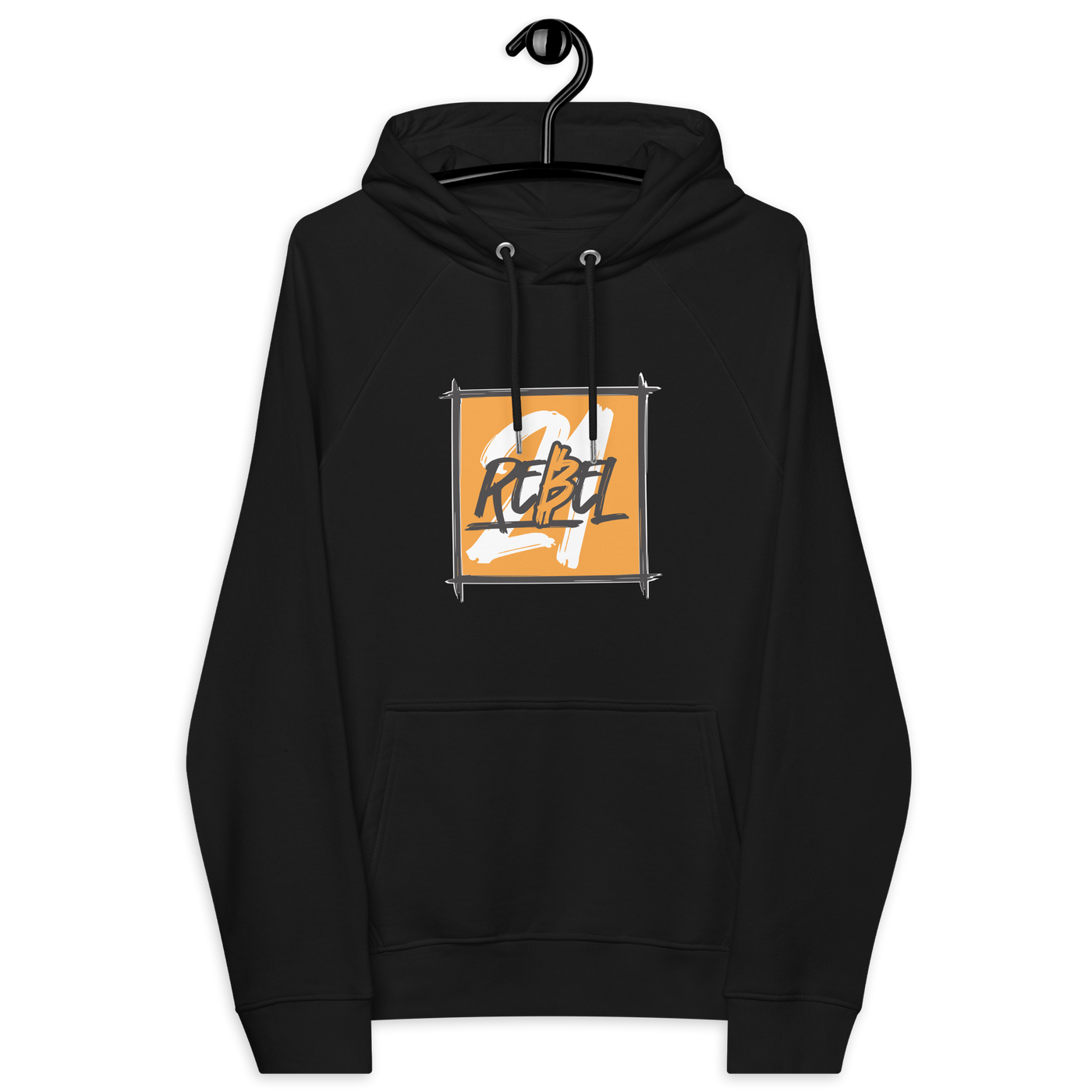 Certifications for 21 Rebel Eco Raglan Bitcoin Hoodie including OEKO-TEX, PETA, GOTS, OCS, and GRS logos