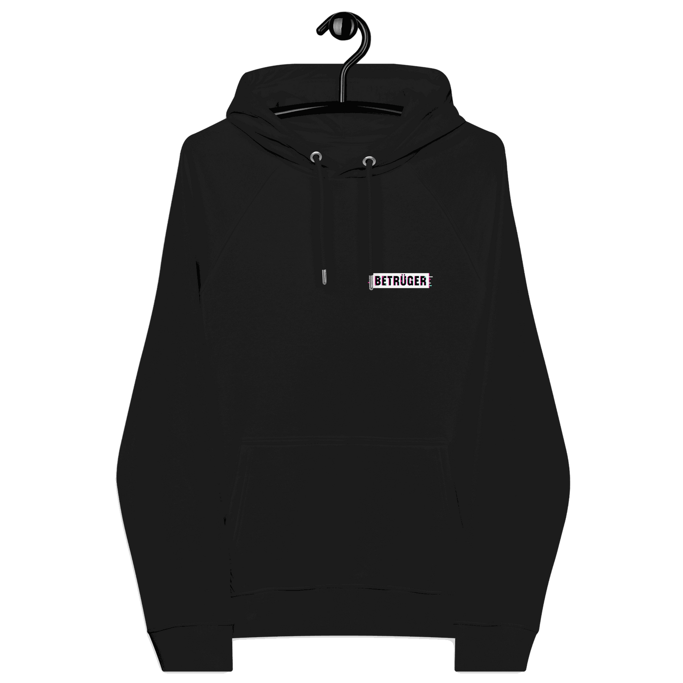 Anarcho Late Night Eco Raglan Hoodie with certification logos including OEKO-TEX, PETA, GOTS, OCS, and GRS