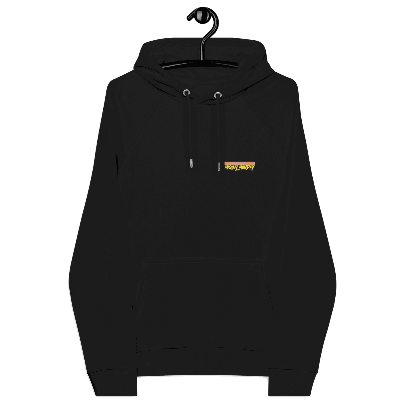 Michael Monday Anarcho Late Night Eco Raglan Hoodie with sustainable certifications