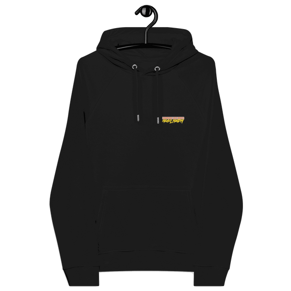 Michael Monday Anarcho Late Night Eco Raglan Hoodie with sustainable certifications