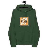 Certifications for 21 Rebel Eco Raglan Bitcoin Hoodie including OEKO-TEX, PETA, GOTS, OCS, and GRS logos