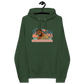Front view of a bottle green colored aln hoodie.