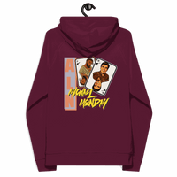 Michael Monday Anarcho Late Night Eco Raglan Hoodie with sustainable certification logos