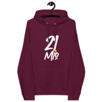 Eco-friendly 21 Million Hoodie with Bitcoin design and sustainable certifications