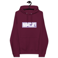 Certification logos for OEKO-TEX, PETA, GOTS, OCS, and GRS on eco-friendly nPub Nostr Hoodie
