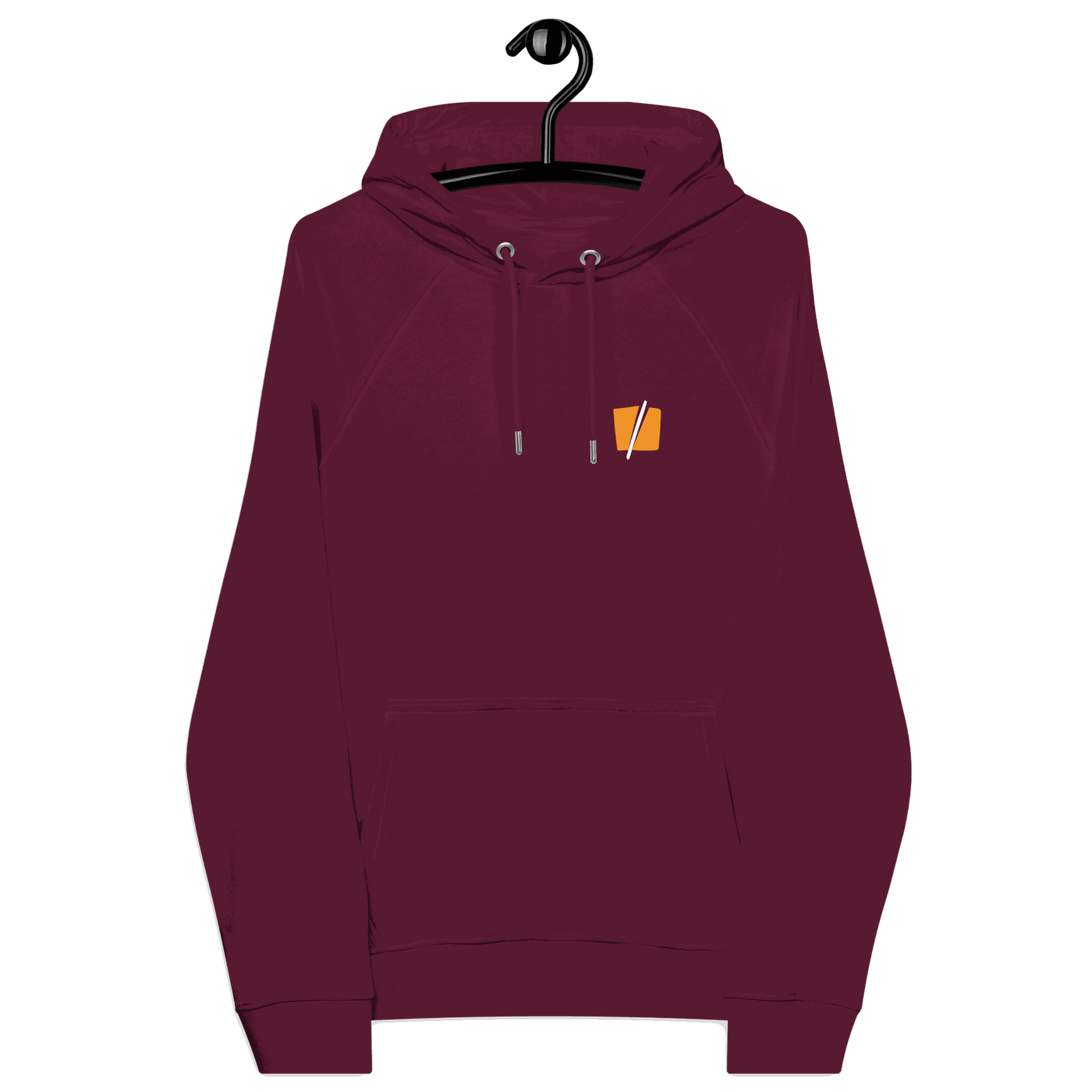 Certification logos for OEKO-TEX, PETA, GOTS, OCS, and GRS on eco-friendly Bitcoin Halving raglan hoodie