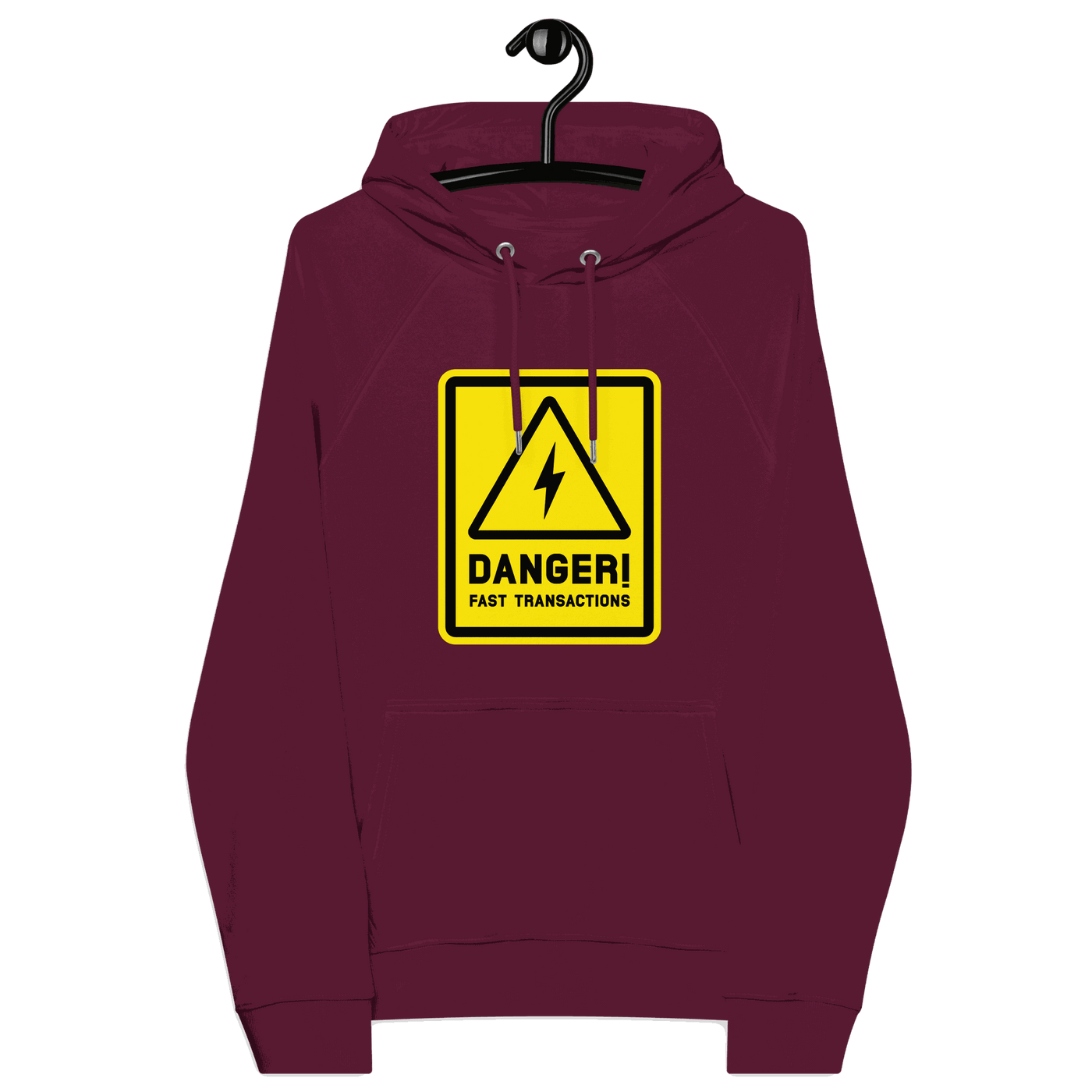 Certified eco-friendly Lightning Hoodie with Bitcoin fast transaction design