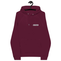 Front view of a burgundy aln hoodie.
