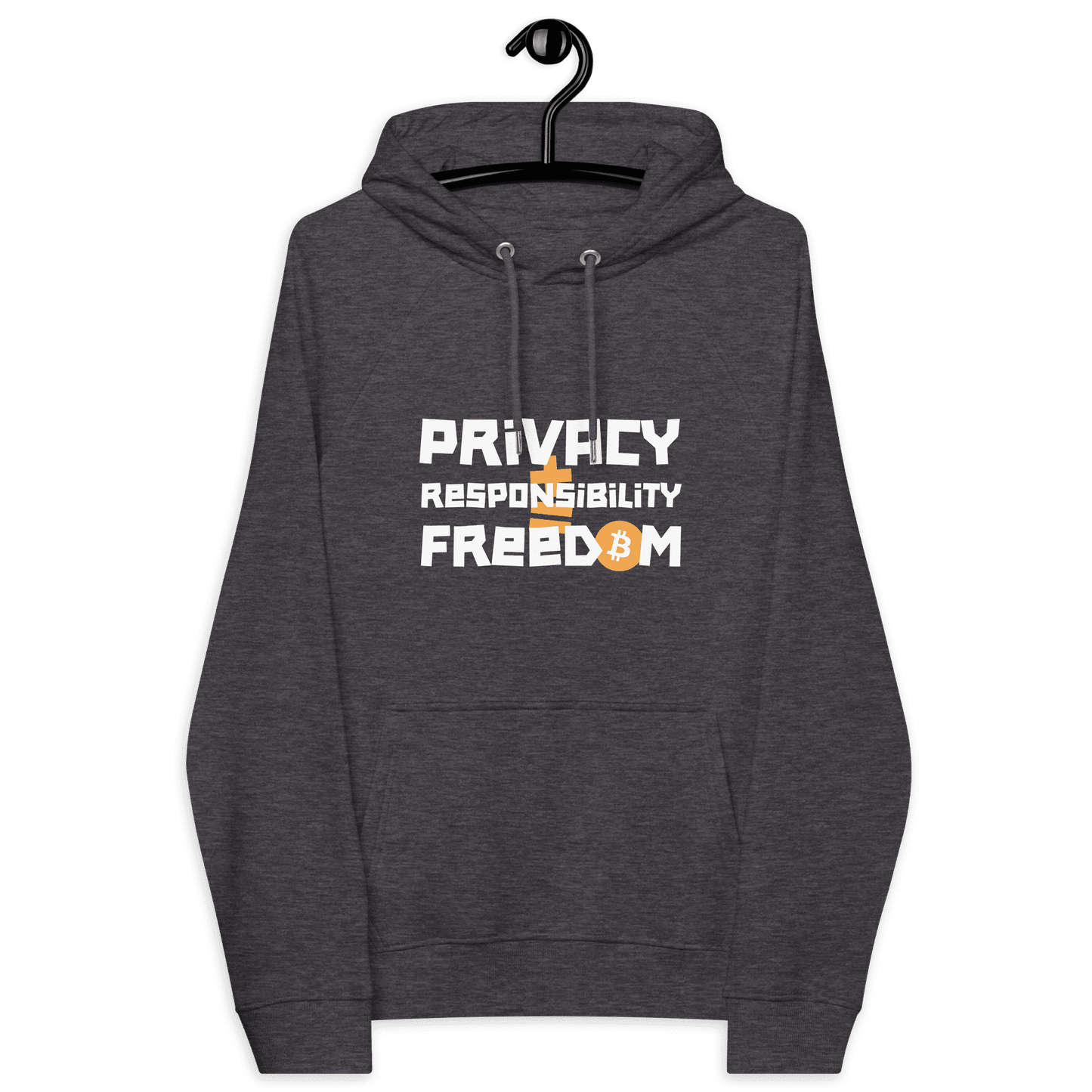 Privacy + Responsibility = Freedom Unisex-Öko-Raglan-Kapuzenpullover