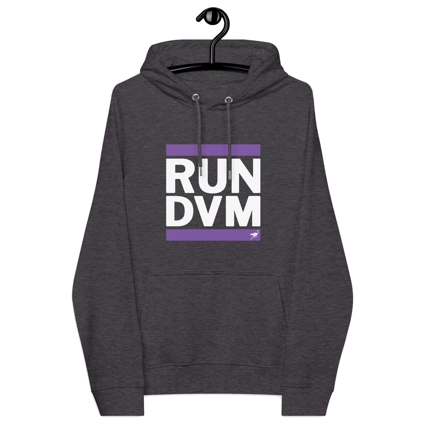 Run DVM Nostr Hoodie with OEKO-TEX, PETA, GOTS, OCS, and GRS certification logos