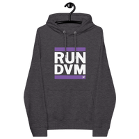 Run DVM Nostr Hoodie with OEKO-TEX, PETA, GOTS, OCS, and GRS certification logos