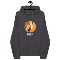 Eco-friendly TINA Bitcoin Hoodie with sustainable certifications for cryptocurrency enthusiasts