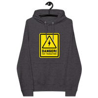 Certification logos for OEKO-TEX, PETA, GOTS, OCS, GRS eco-friendly Lightning Hoodie Bitcoin sweatshirt