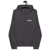 Front view of a charcoal melange colored aln hoodie.