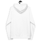 Back view of a white nostr DVM hoodie.