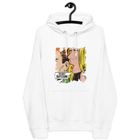 Eco-friendly Study Bitcoin Hoodie with certification logos including OEKO-TEX, PETA, GOTS, OCS, and GRS