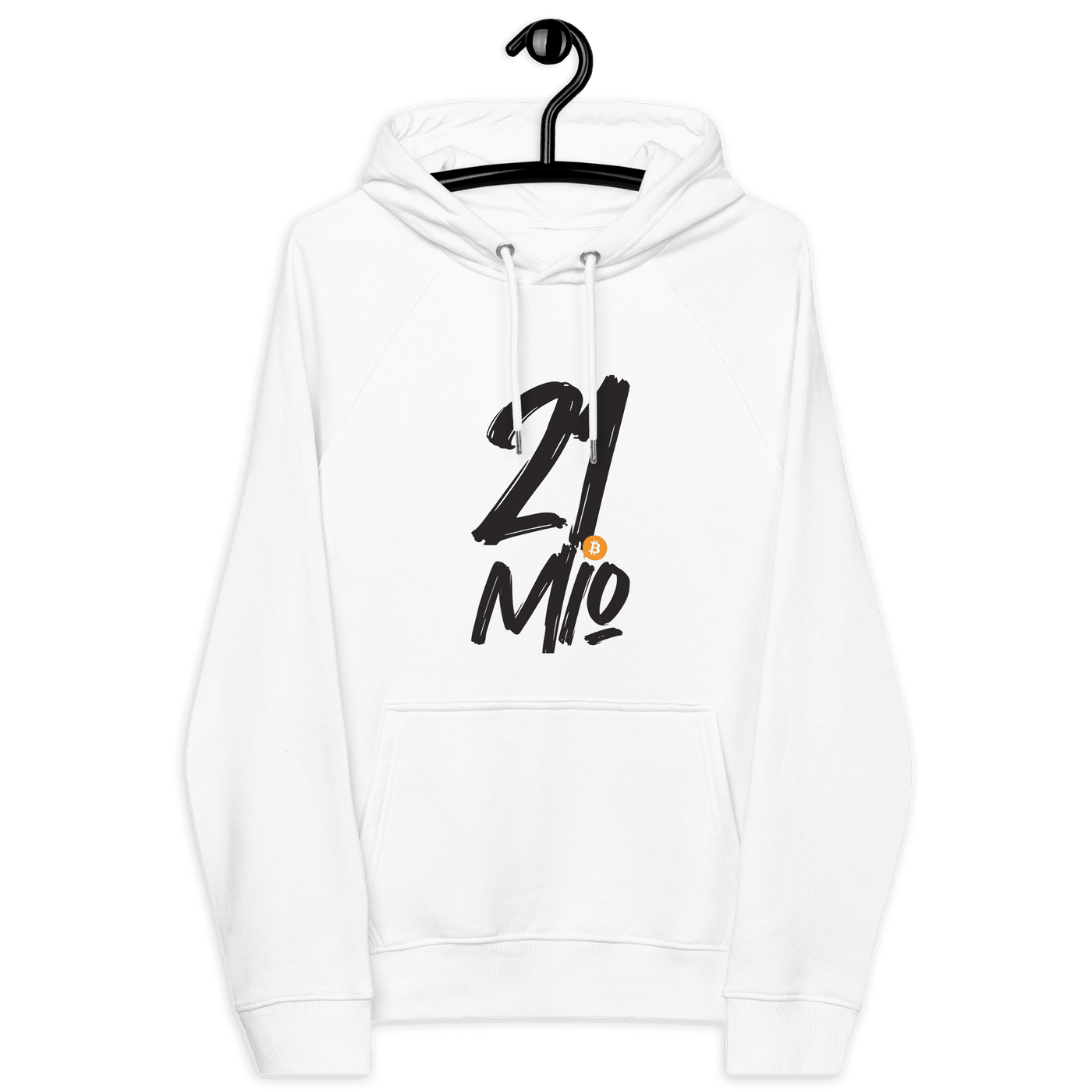 Certified eco-friendly badges for 21 Million Hoodie eco raglan bitcoin hoodie