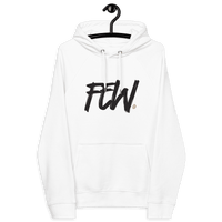Few Bitcoin hoodie with eco-friendly certification logos including OEKO-TEX, PETA, GOTS, OCS, and GRS