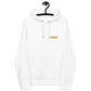 Front view of a white ALN hoodie.