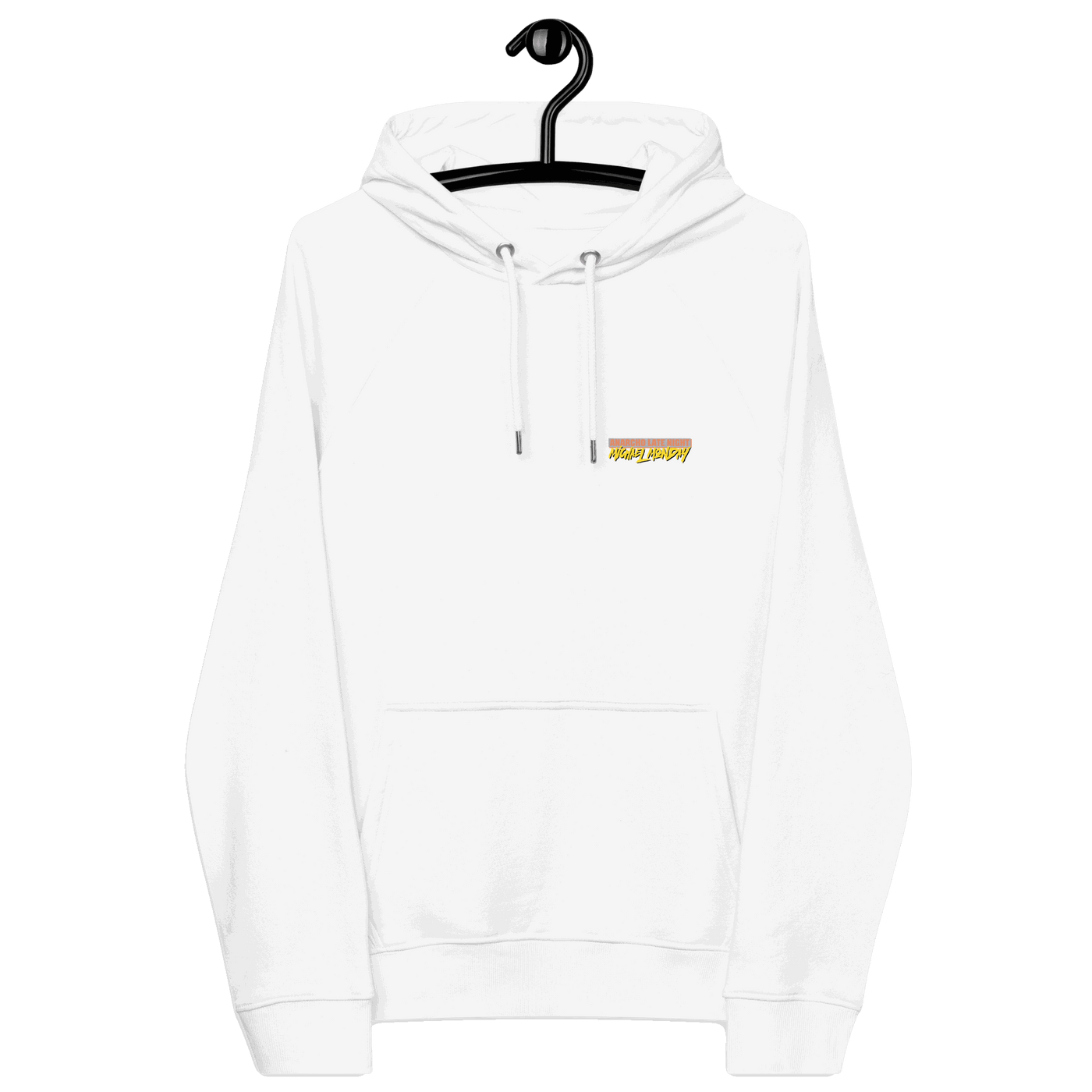 Certifications for Michael Monday Anarcho Late Night Eco Raglan Hoodie including OEKO-TEX, PETA, GOTS, OCS, and GRS logos